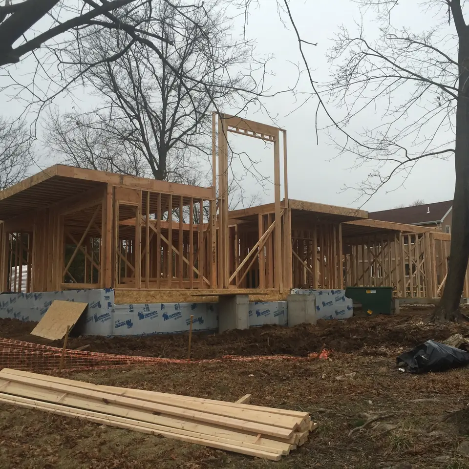 Two 5-foot cantilevers and a second-floor deck built.