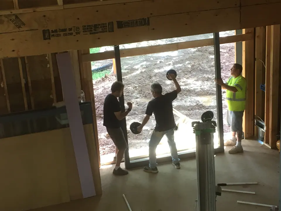 Large picture window installation